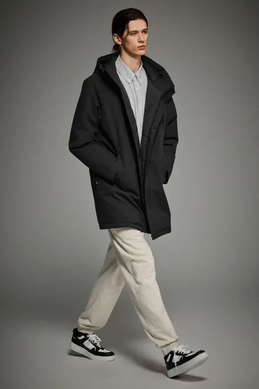 WeatherGuard Mid-Length Hooded Parka Jacket