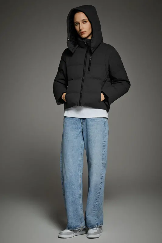 CityForm Short Detachable Hood Down Jacket