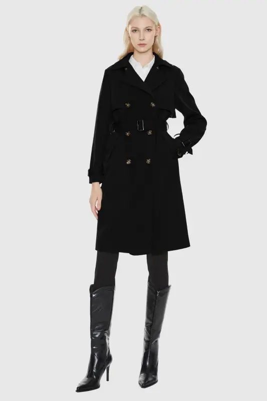 Classic Double-Breasted Lapel Hudson Trench