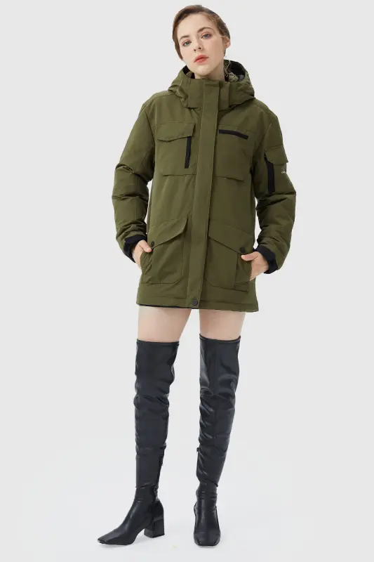 Warm Multiple Pockets Parka Down Jacket